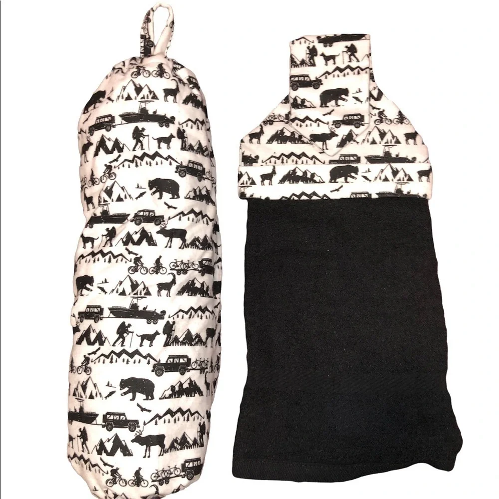 Nwot Handmade Kitchen/Bath Towel with bag holder 0409